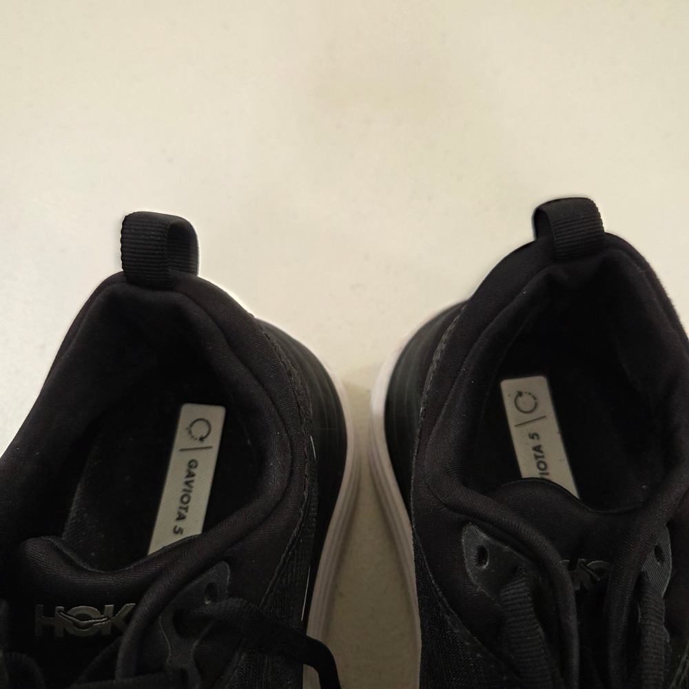 Hoka One One Gaviota 5 Black White Running Shoes Womens 8 Wide 8D 1134459 - Picture 3 of 6